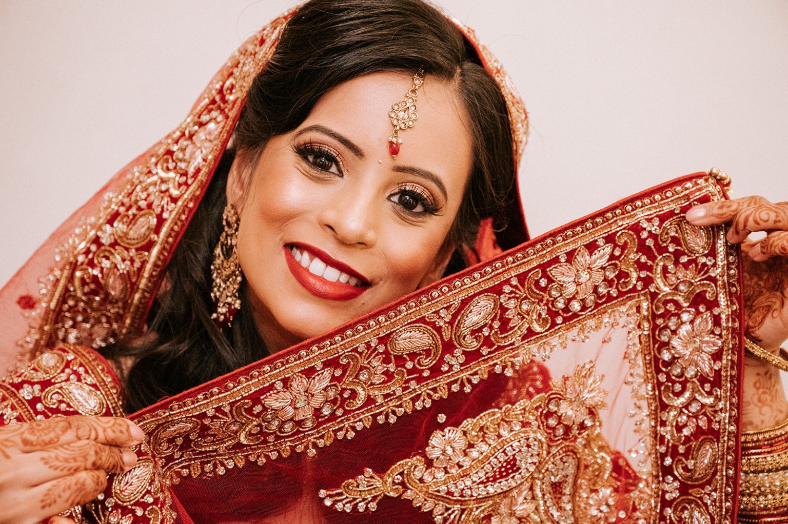 bride with her sari