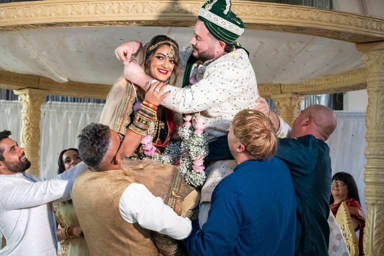 Colour photograph from the Manka and Bradleys Gujarati Wedding gallery