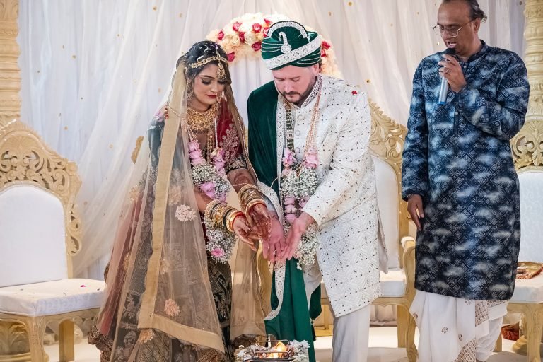 Colour photograph from the Manka and Bradleys Gujarati Wedding gallery