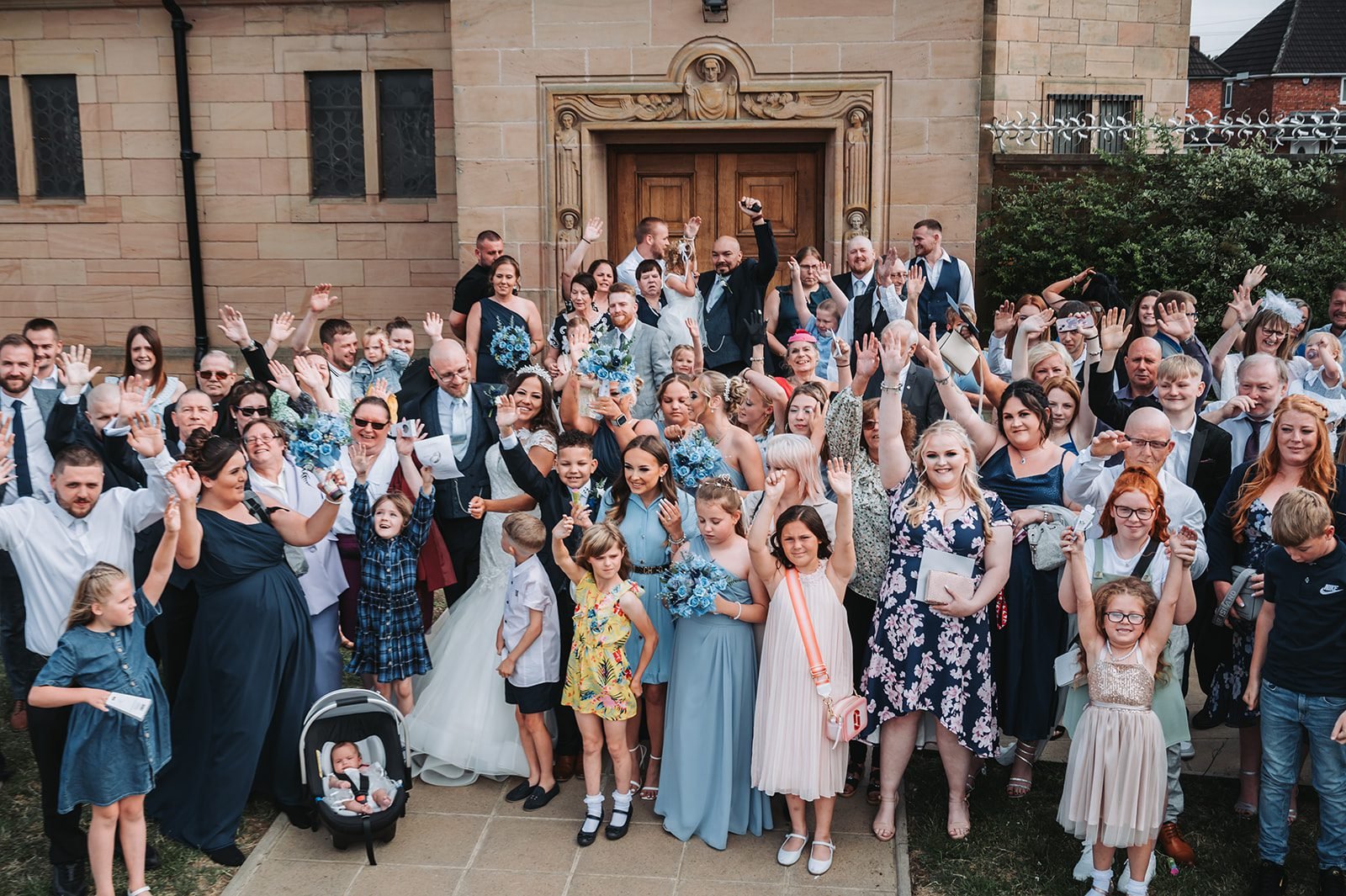 Real newly married couple photographed during their West Midlands wedding