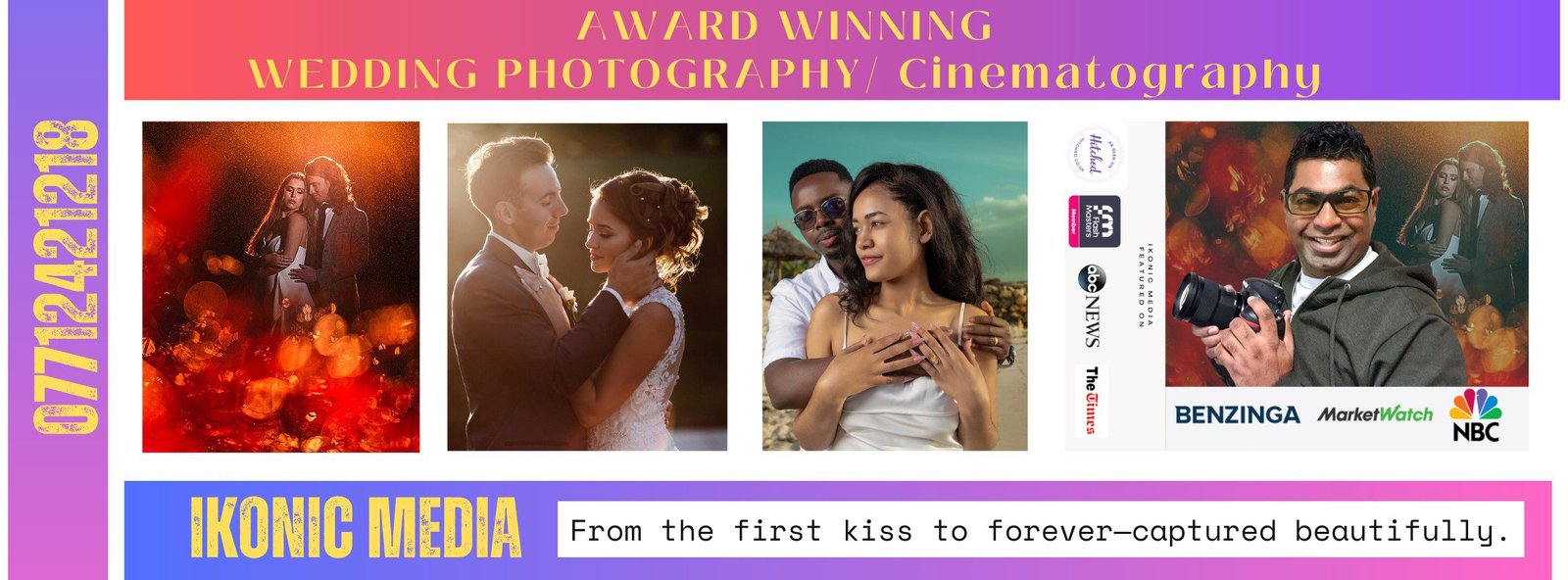 Wedding photograph from the Ikonic Media Solutions portfolio