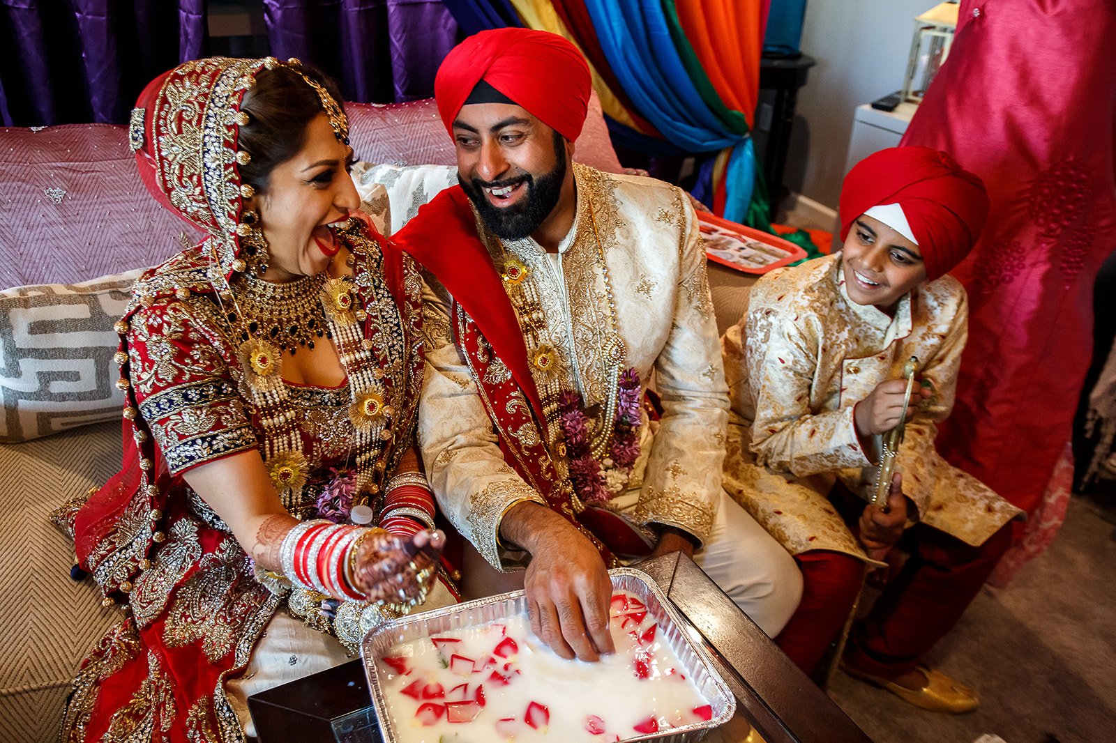Couple portrait from Sikh and Hindu wedding in Birmingham