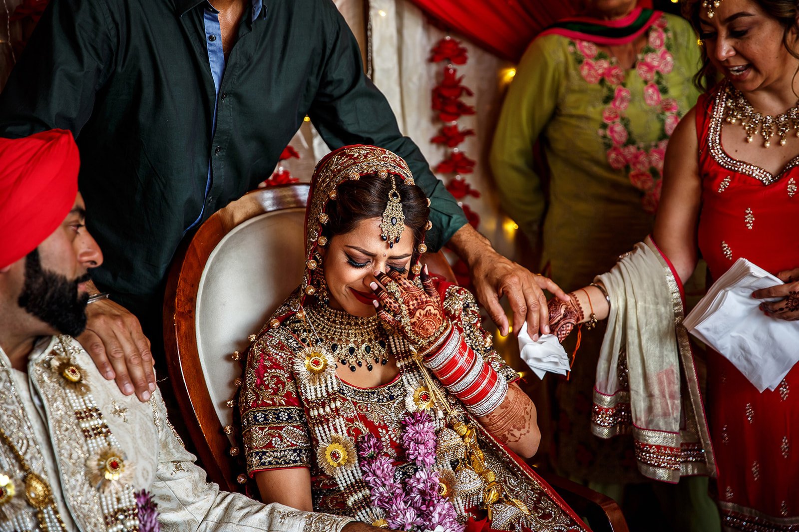 Wedding celebration detail from Sikh and Hindu wedding day