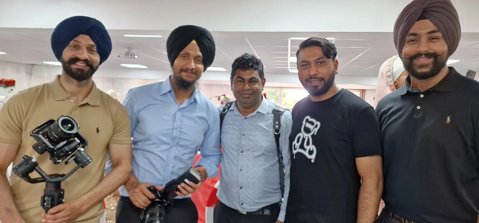 Diven Laxman with the Ikonic Media wedding photography and film team